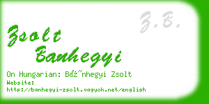 zsolt banhegyi business card